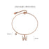 Solid 925 Sterling Silver Initial Crystal Personalised Alphabet Letter Bracelet Rose Gold Filled